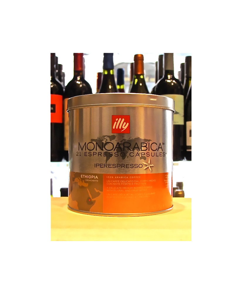 Vendita online capsule Illy Caffe' Monoarabica Ethiopia per macchina iperespresso. Confezione da 21 caffè espresso Etiopia. Shop