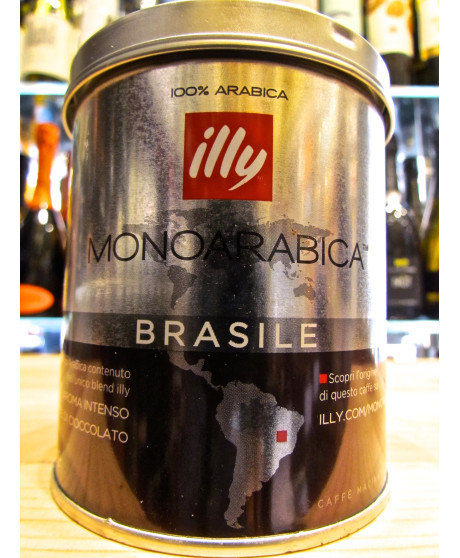 (3 CONFEZIONI X 125g) ILLY - MONOARABICA BRASILE - CAFFE' MOKA MACINATO 