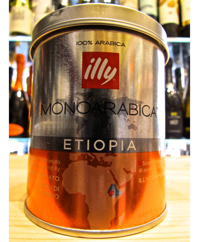 (6 CONFEZIONI X 125g) ILLY - MONOARABICA ETIOPIA - CAFFE' MOKA MACINATO 