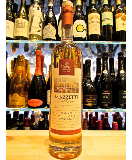 Vendita online Grappa Mazzetti d'Altavilla "Collezione" Moscato Invecchiata. Shop online Grappe invecchiate piemontesi