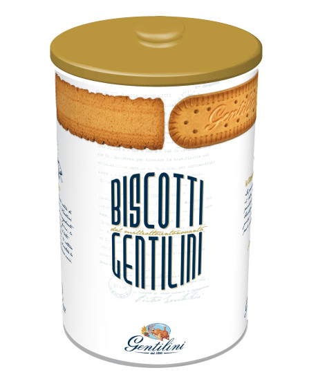 (6 METAL BOXES X 1000g) Gentilini - Bisquit 125th Anniversary 