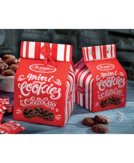 Flamigni - Mini Cookies triplo cioccolato, biscotti incartati singolarmente. Vendita online pasticceria Flamigni di Forlì Flamigni - Mini Cookies triplo cioccolato, biscotti incartati singolarmente. Vendita online pasticceria Flamigni di Forlì