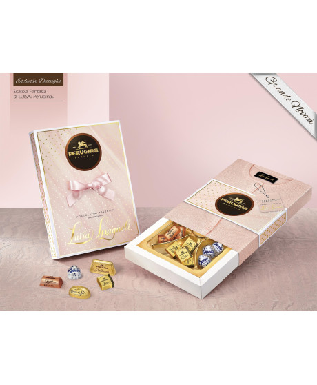 Perugina linea Luisa Spagnoli, cioccolatini assortiti. Vendita online scatole regalo Luisa Spagnoli braccialetto