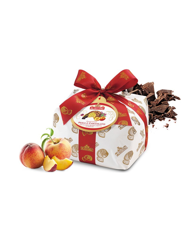 Vendita online panettoni artigianali Albertengo pesca e cioccolato. Shop on line panettone artigianale di pasticceria. Corso101