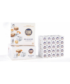 Vendita online Cremini Fiat Majani di Bologna in Scatole da regalo. Shop on line Cubo Fiat, Cremini a strati di nocciola e mando