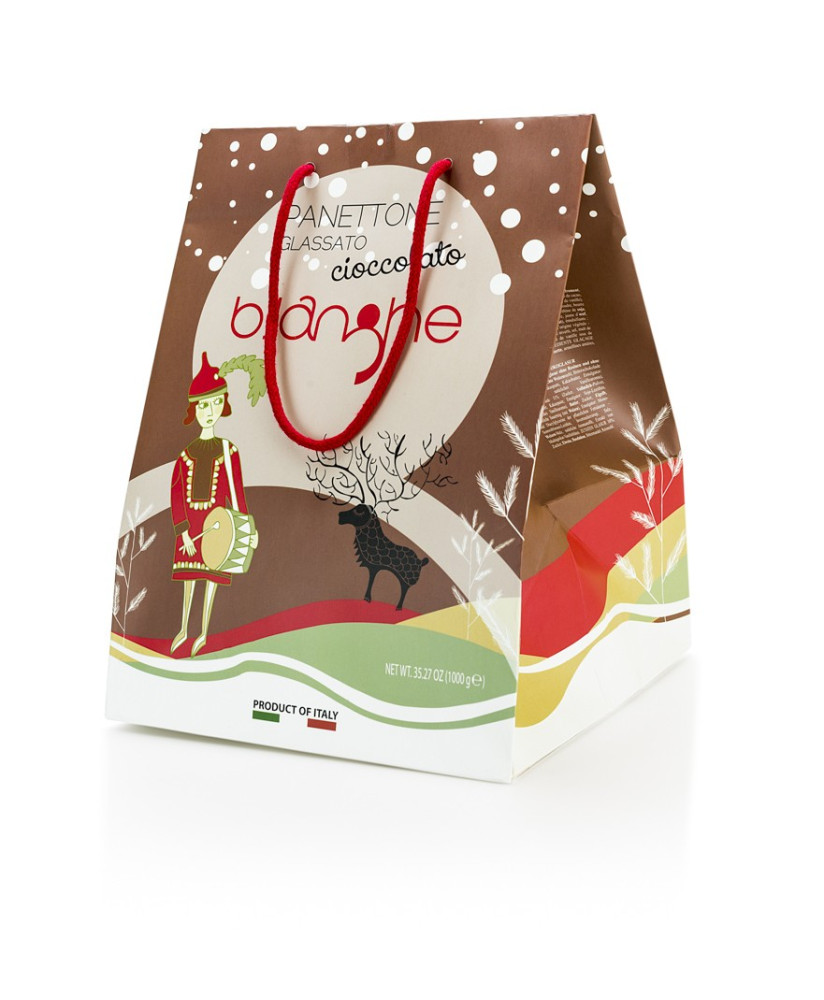 Vendita online Panettone Glassato al cioccolato B. Langhe. Shop on line prezzo panettoni artigianali B. Langhe