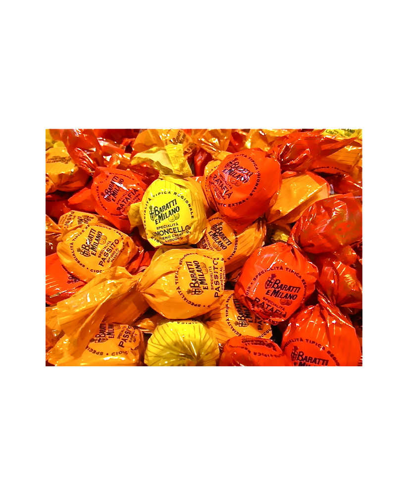 Vendita online cioccolatini Baratti & Milano - Cuneesi - Braidesi ripieni al Passito, Limocello e Ratafià. Shop on line Cioccola
