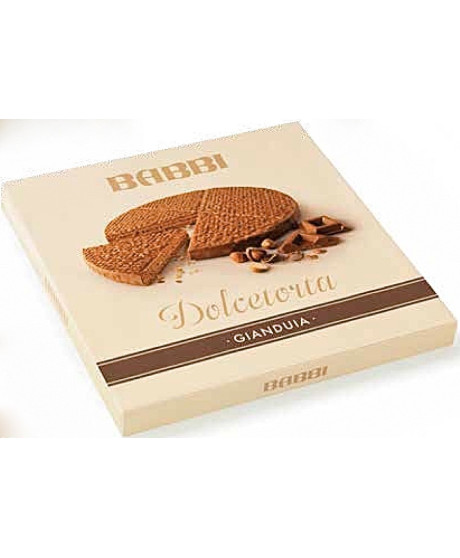 Babbi - Dolcetorta Gianduja - Wafers Cake Covered with Milk Chocolate - 330g