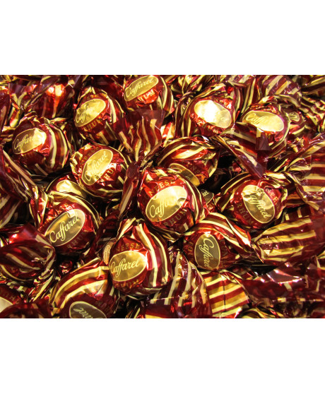 Shop online chocolates Caffarel cuneesi filled with rhum cream dark chocolate coated with cocoa grain.