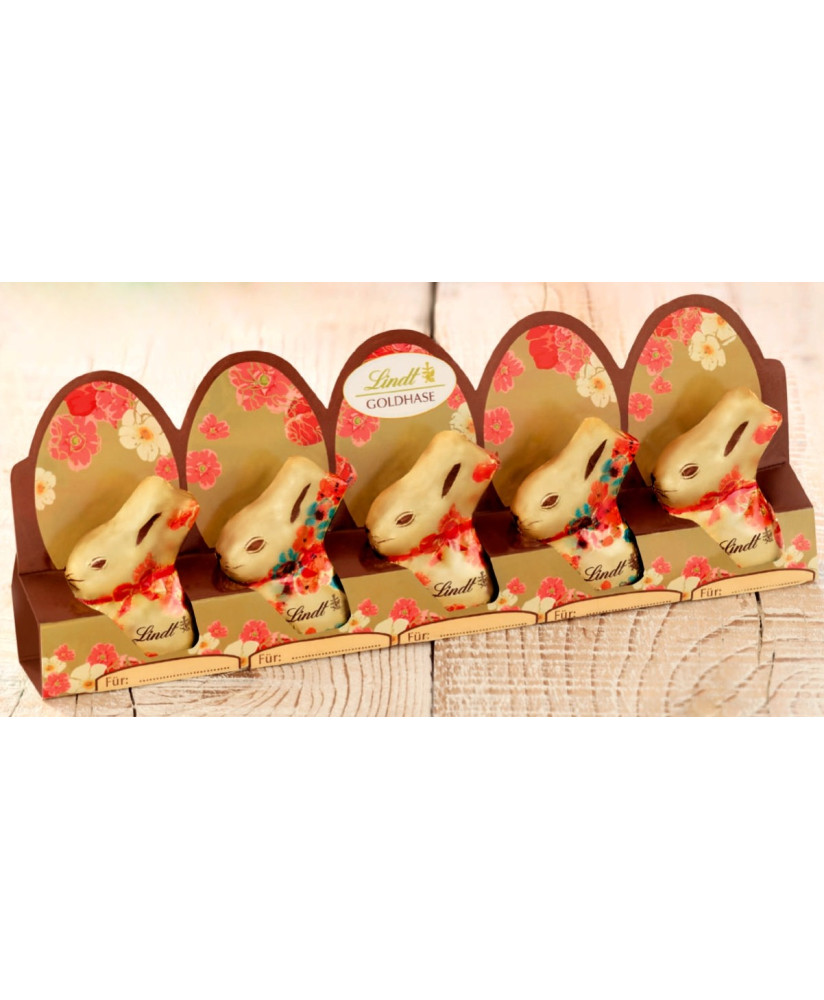 Vendita online Confezioni Lindt Gold Bunny, con coniglietti piccoli. Shop on-line Coniglietti, Bunny in confezione regalo Tubino