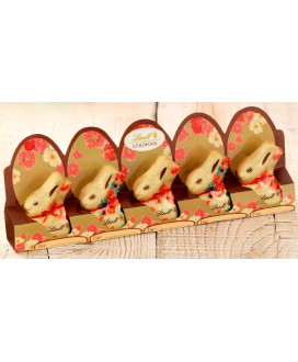 Online sales packs Lindt Gold Bunny, with little bunnies. Shop online Bunnies, Bunny in a gift box Sheath Lindt. Best price onli