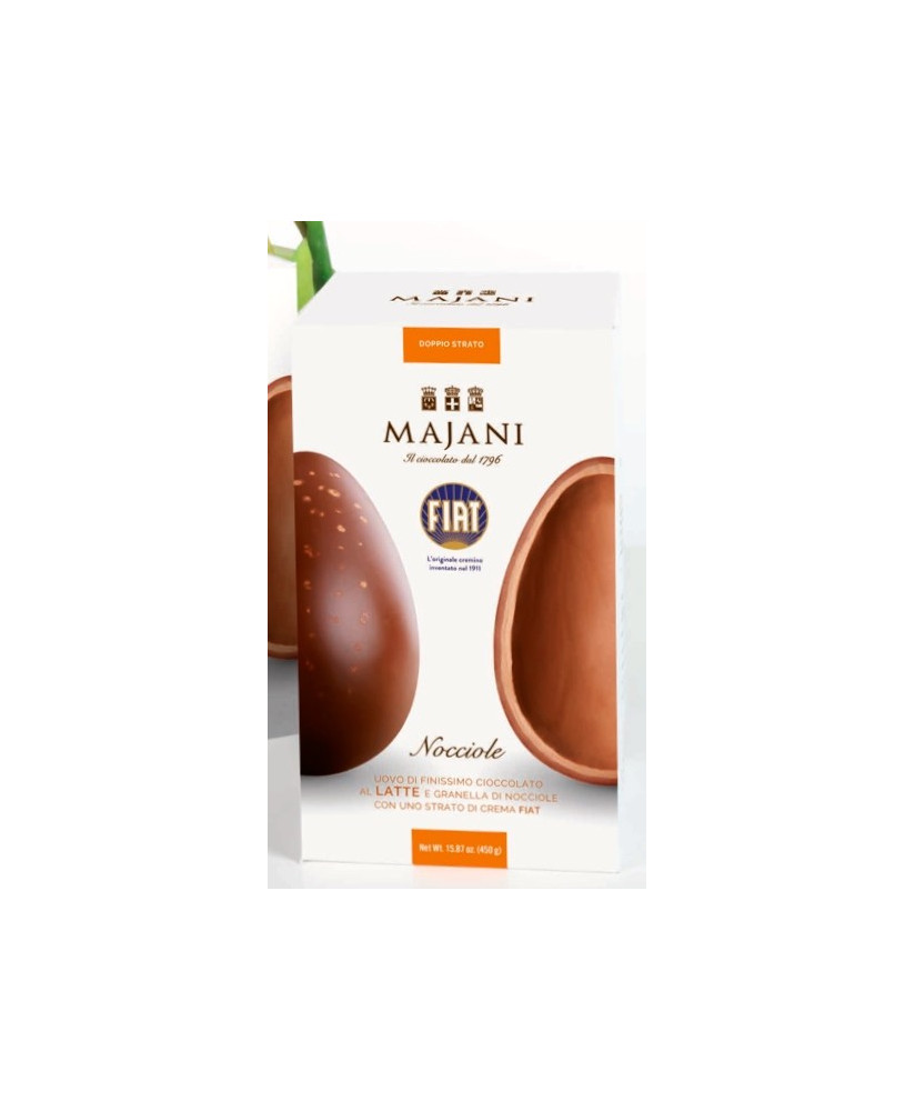 Vendita online uova di Pasqua Majani al cremino Fiat. Shop on line Uovo Fiat al latte e uovo scorza fondente. Miglior prezzo on 