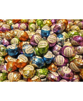 Vendita online Ovetti di Pasqua Majani di Bologna di cioccolato al latte e fondente assortiti incartati floreali,  €30.00 al Kg.