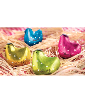 Online sales Hen milk chocolate Lindt & Sprüngli. Shop online Hens Chocolate Happy Pois Chicken Easter 2015 Lindt. Best price He