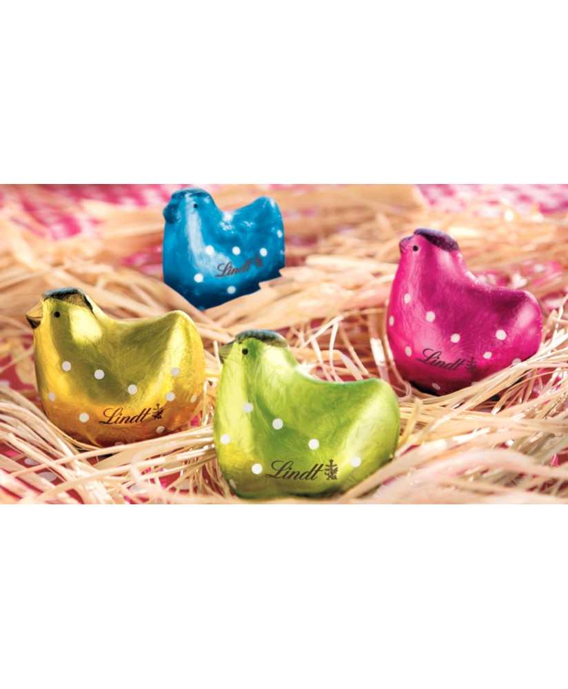 Online sales Hen milk chocolate Lindt & Sprüngli. Shop online Hens Chocolate Happy Pois Chicken Easter 2015 Lindt. Best price He