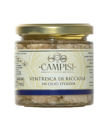 Vendita online Campisi ventresca di ricciola. Shop on line sottoli, bottarga Campisi, Marzamemi, Pakino Vendita online Campisi ventresca di ricciola. Shop on line sottoli, bottarga Campisi, Marzamemi, Pakino