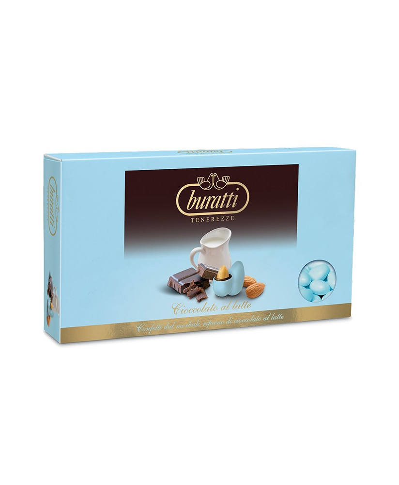 Buratti - Sugared Almonds - Milk Chocolate - Light Blue - 1000g