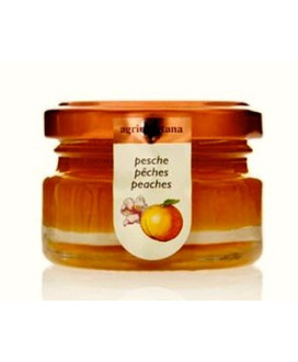 Vendita online Confettura Extra di Pesche Agrimontana in vasettini di vetro mignon. Shop on line e miglior prezzo marmellatine p