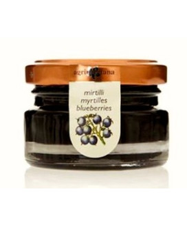 Vendita online Confettura Extra di Mirtilli Agrimontana in vasettini piccoli di vetro. Shop on line e miglior prezzo marmellata 