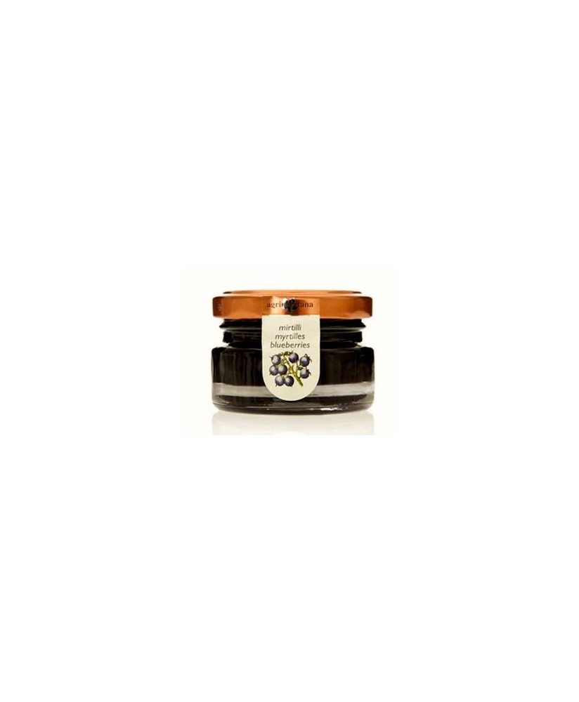 Vendita online Confettura Extra di Mirtilli Agrimontana in vasettini piccoli di vetro. Shop on line e miglior prezzo marmellata 