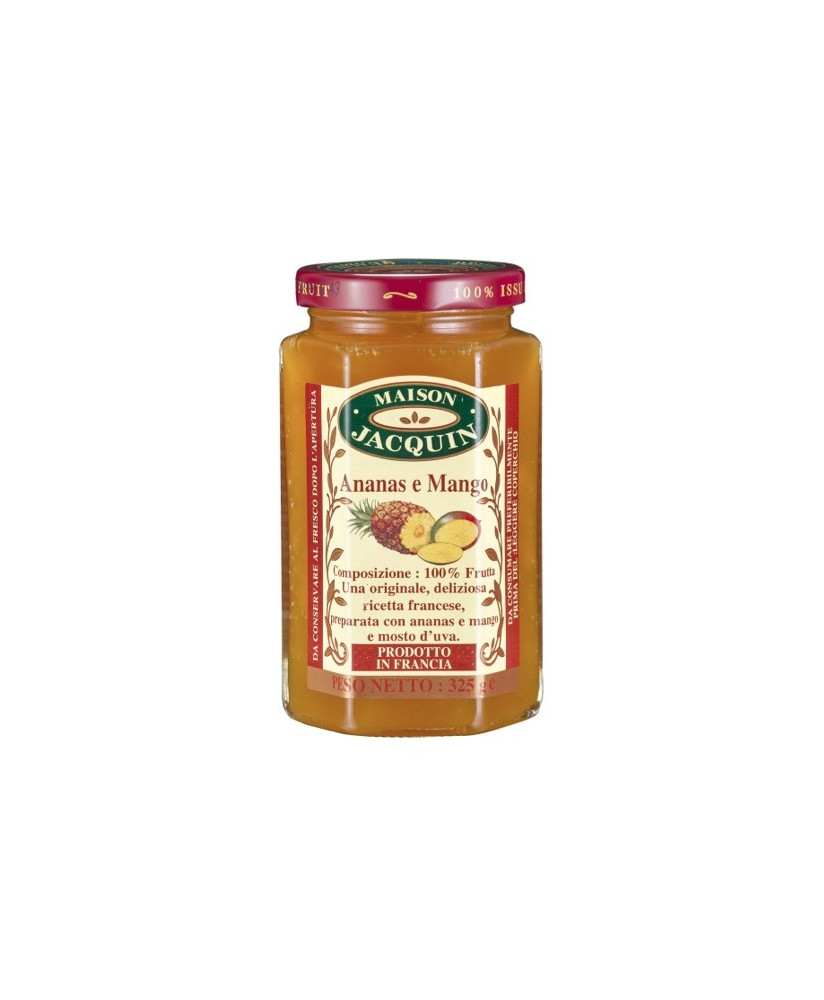 Vendita online marmellate Maison Jacquin Ananas e Mango. 100% di sola frutta, Marmellate francesi. Shop on-line marmellata franc