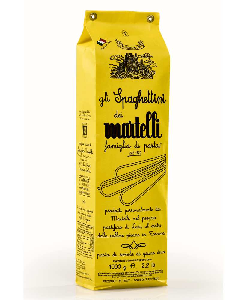 Vendita online pasta artigianale Martelli. Shop on line spaghettini Martelli di Lari, Pisa, miglior prezzo on-line pasta toscana
