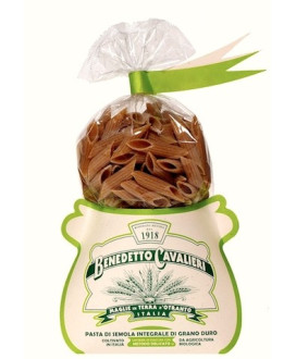 Vendita online pasta Benedetto Cavalieri integrale biologica. Pastificio artigianale. Pennucce di semola integrale di grano