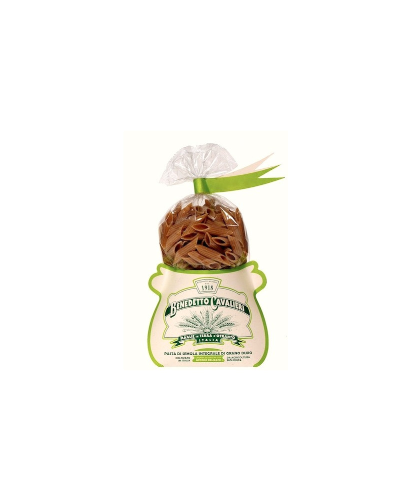 Vendita online pasta Benedetto Cavalieri integrale biologica. Pastificio artigianale. Pennucce di semola integrale di grano