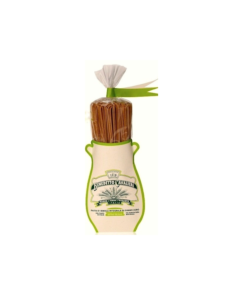 Vendita online pasta Benedetto Cavalieri integrale biologica. Pastificio artigianale. Linguine di semola integrale di grano