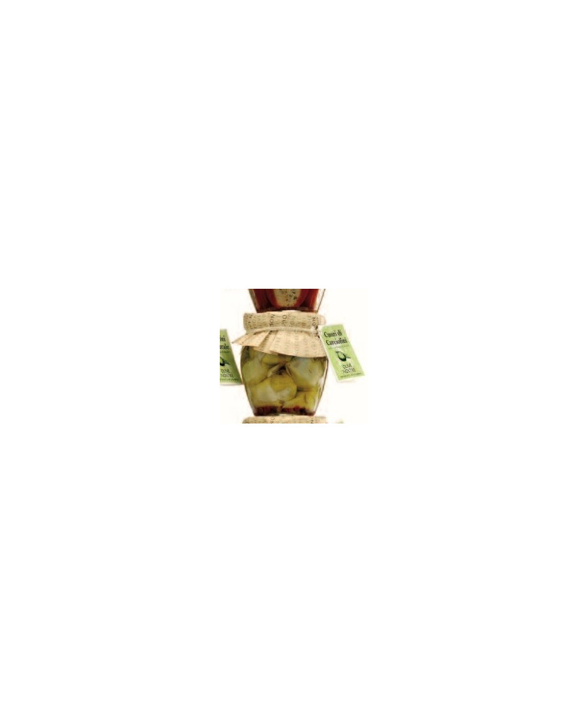 Vendita online Cuori di Carciofini Sott'olio extra vergine di oliva -  Olive Nostre. Shop on line Carciofi sott'aceto e olio Lig