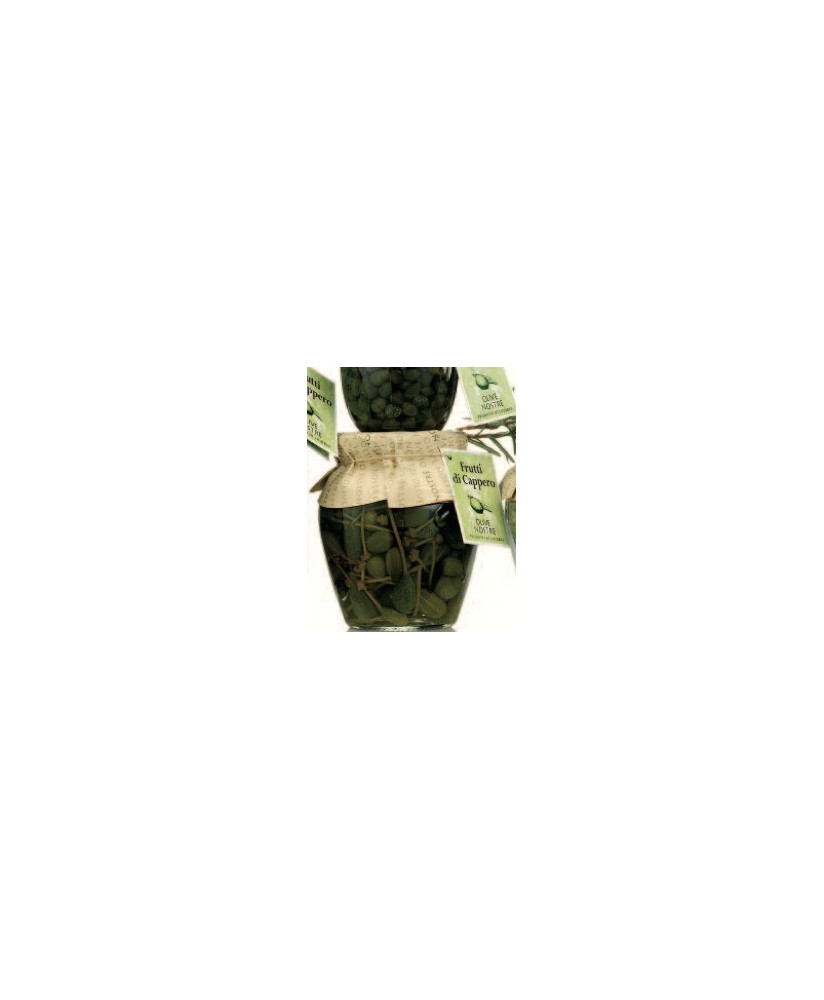 Vendita online Frutti di Cappero sott'aceto -  Olive Nostre. Shop on line Capperi con gambo sott'aceto Ligure. Sott'oli e sotto