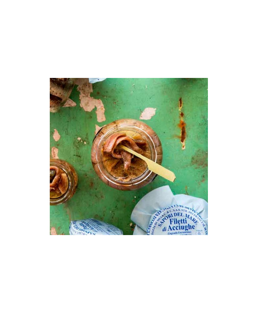 Online sales Anchovy Fillets - Inaudi. Shop online Fillets of Anchovies Ligurian olive oil. Buy on line Italian Pickles quality