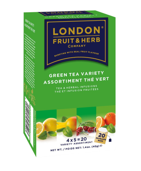 London Fruit & Herb - Green Tea Variety - 20 Sachets