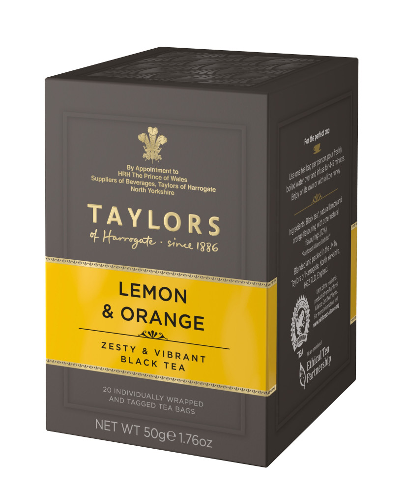Taylors of harrogate Limone e arancia te inglese di qualità al miglior prezzo on-line te nero in filtri