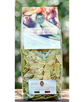 Vendita online Pasta artigianale di semola di grano duro dell'azienda ligure Olive Nostre. Shop on line pasta a forma di foglie
