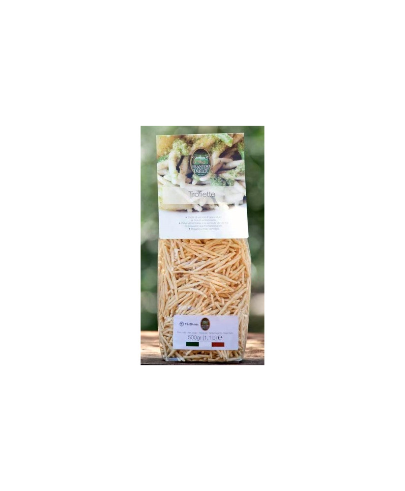 Vendita online Pasta artigianale di semola di grano duro dell'azienda ligure Frantoio d'Oneglia. Shop on line Trofie liguri