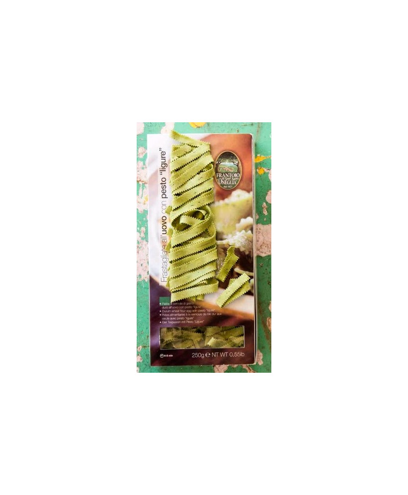 Vendita online Pasta artigianale di semola di grano duro dell'azienda ligure Frantoio d'Oneglia. Shop on line Pasta al Pesto