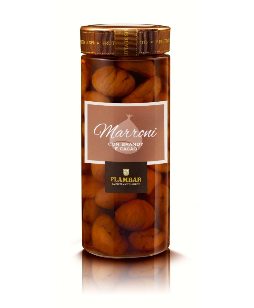 (2 BOTTLES) Chestnuts with brandy liqueur and cocoa - 760g