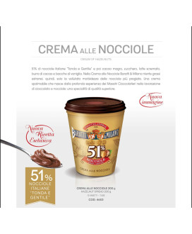 Vendita online Crema spalmabile alle nocciole Baratti & Milano latte scremato e cacao senza grassi estranei. Shop on-line prodot