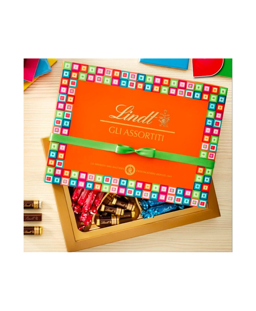 Vendita online scatole regalo di cioccolatini Lindt assortiti Lindt & Sprüngli. Shop on line confezioni Natalizie Lindt assortit
