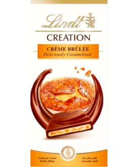 Vendita online tavolette di cioccolato Lindt & Sprüngli Creation al gusto di Crème Brulée. Shop on line tavolette di cioccolato 