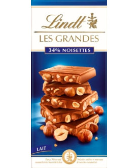 Lindt - Les Grandes - Cioccolato al Latte con Nocciole Intere - 150g