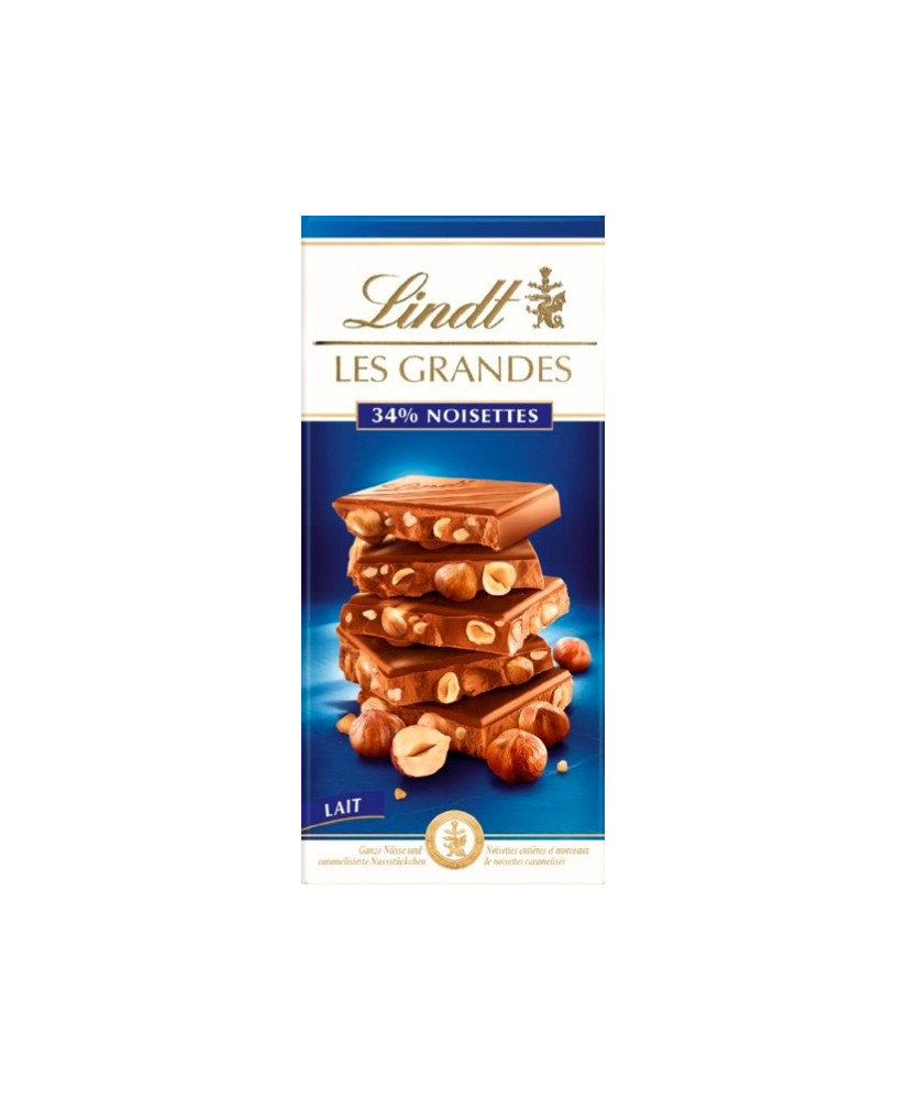 Vendita online tavolette Les Grandes di cioccolato Lindt & Sprüngli al latte con nocciole intere. Shop on line tavolette
