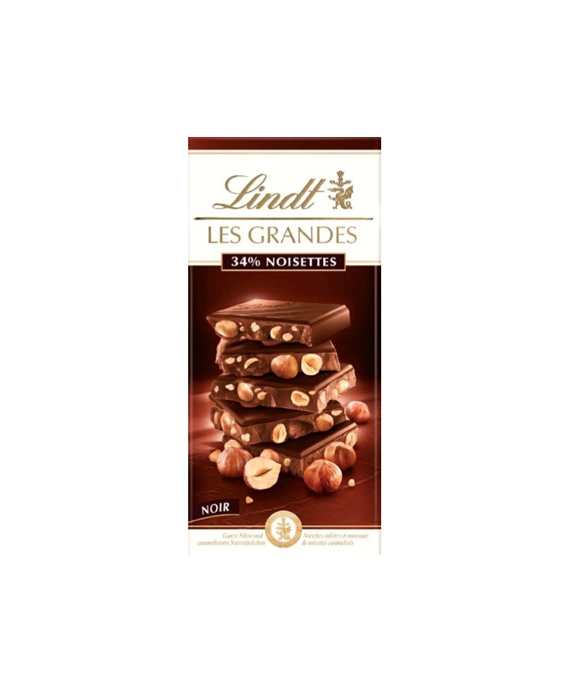 Vendita online tavolette Les Grandes di cioccolato Lindt & Sprüngli fondente con nocciole intere. Shop on line tavolette