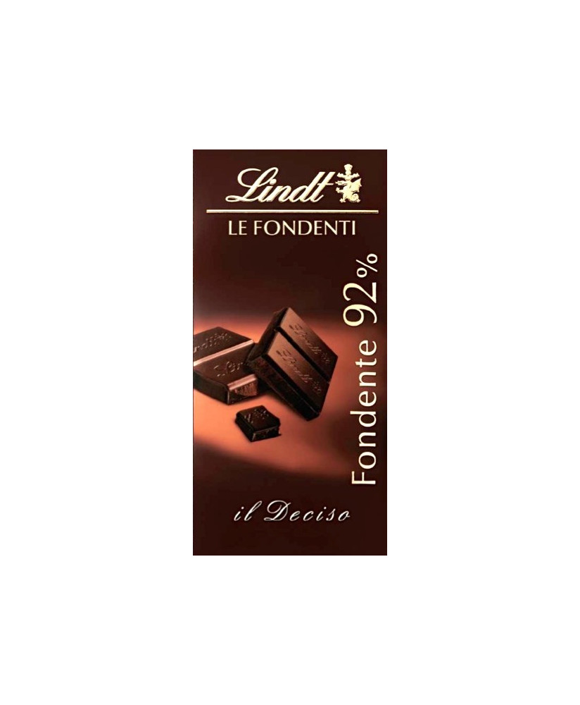 Vendita online tavolette di cioccolato Lindt & Sprüngli, Il Deciso, di cioccolato fondente amaro extra 92%. Shop on line tavolet