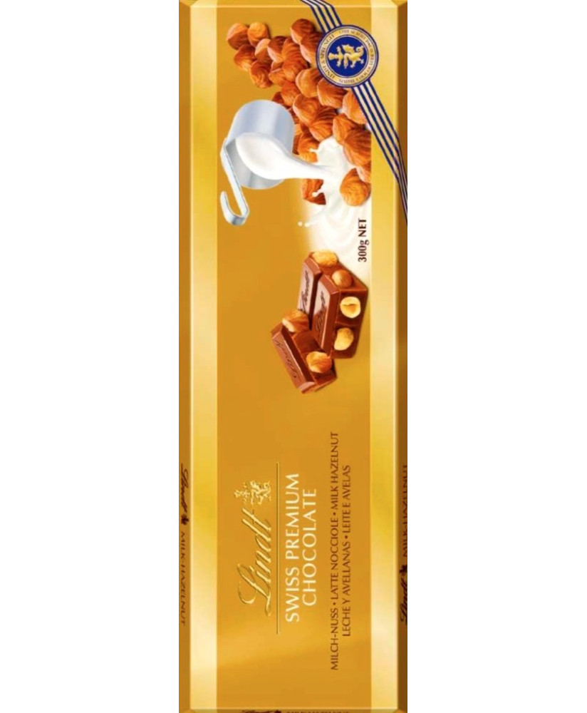 Vendita online tavolette grandi di cioccolato Lindt & Sprüngli al latte con nocciole intere tostate. Shop on line tavolette di c