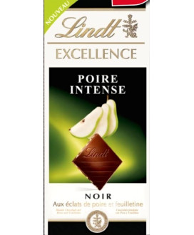 Online sales and buy chocolates bars Lindt & Sprüngli Excellence bitter dark chip Pear, poire Intense.