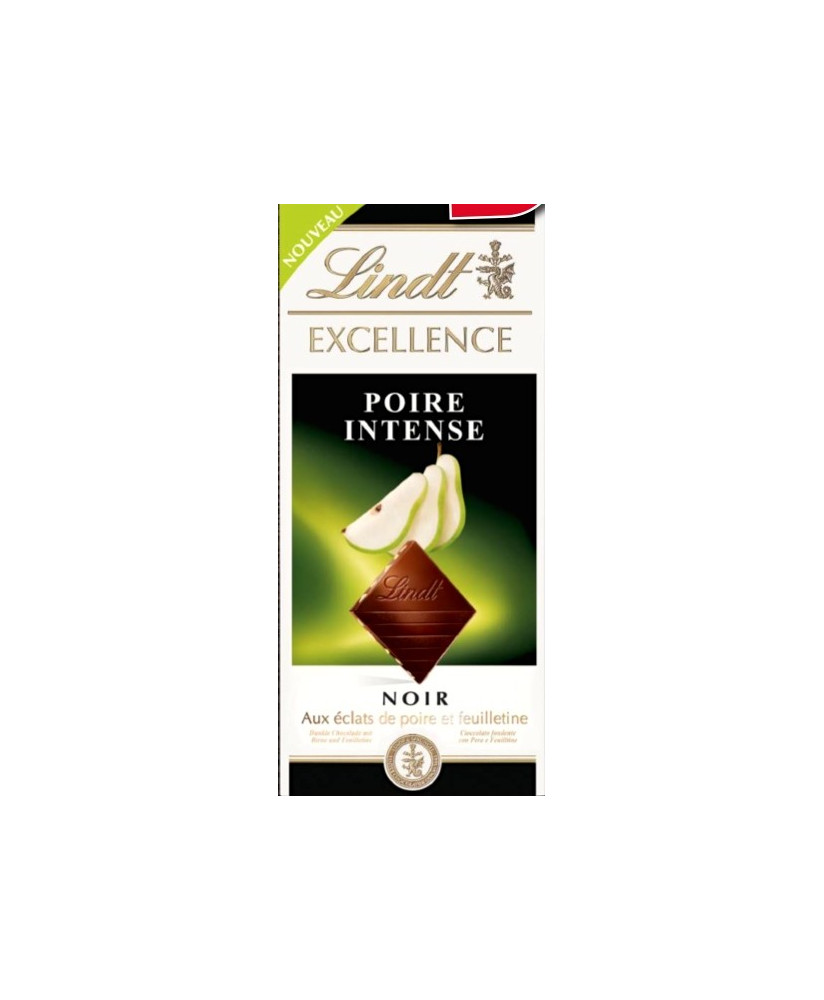 Online sales and buy chocolates bars Lindt & Sprüngli Excellence bitter dark chip Pear, poire Intense.