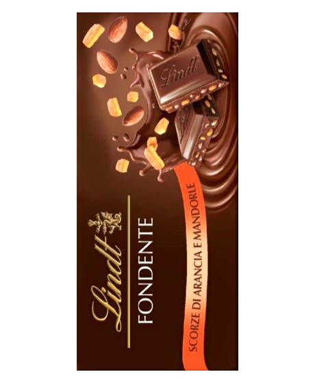 Lindt - Dark Chocolate Orange & Almonds - 100g