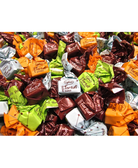 Online sales chocolates truffles Caffarel. Shop online assorted chocolates Tatufo pistachio, dark chocolate and hazelnut. Best p